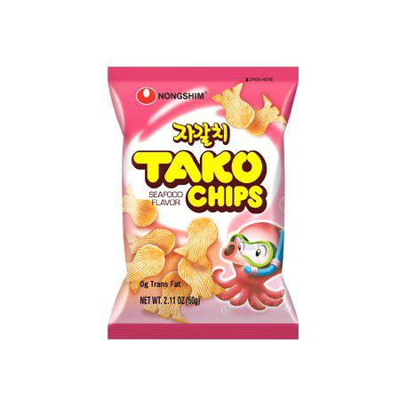 Чипсы со вкусом осьминога "Taco chips", 60г