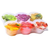 Желе в стаканчике фруктовое 1 вкус - личи, манго, яблоко, ананас, клубника, виноград ABC ,1 стаканчик, 20 г, Тайвань
