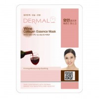 Коллагеновая маска Dermal Wine Collagen Essence Mask с экстрактом красного вина, Корея, 23г
