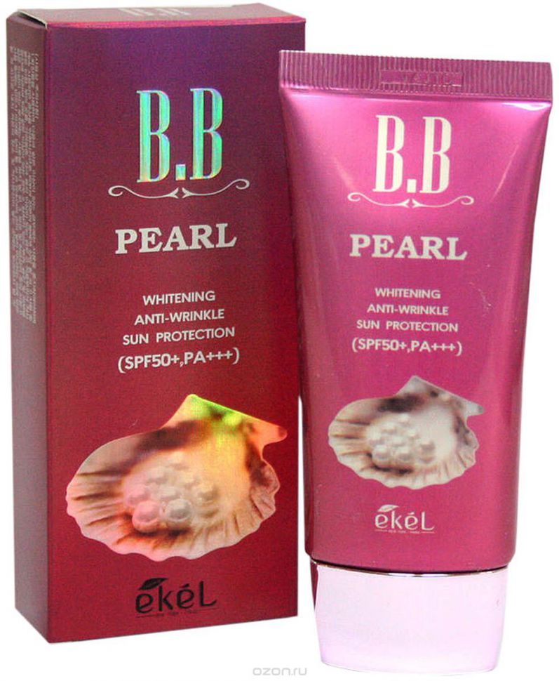 BB крем для лица с жемчужным эффектом, 50мл, Корея