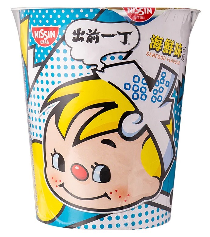 Лапша Nissin с острыми морепродуктами Hong Kong 75г Гонконг