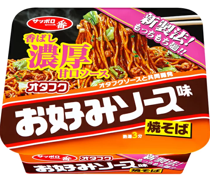 Лапша "Саппоро Ичибан" с бонито и скумбрией в густом соус Окономи Otafuku Sanyo Foods Sapporo Ichiban, 127 г, Япония