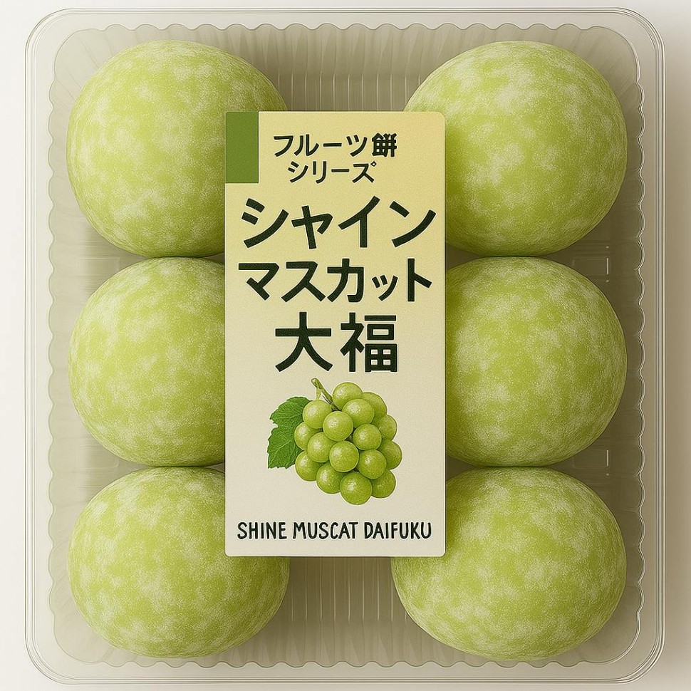 Японские Моти Дайфуку Мускатный Виноград Kubota Seika 6шт, 160г, Япония 
