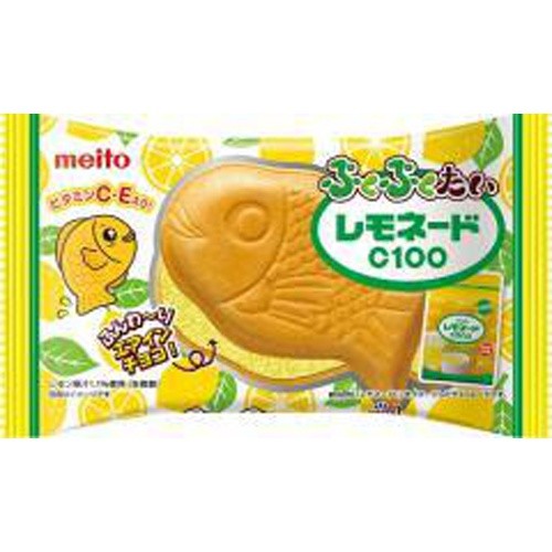 Вафельное печенье "Тайяки" лимонная содовая Meito, 16.5 г, Япония