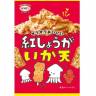 Сушеные кальмары в кляре Маруесу со вкусом красного маринованного имбиря Maruesu, 22 г, Япония 