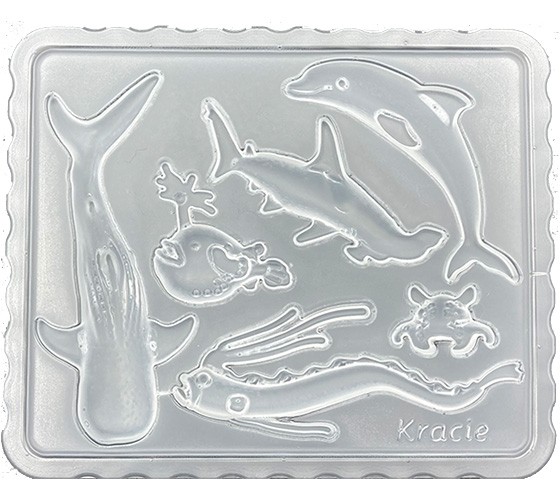 Японский набор для детей "Сделай сам" Мармелад в форме морских животных (кит, акула, пингвин, черепаха, рыбки) Popin' Cookin' Kracie, 13 г