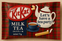 Японский Кит-кат со вкусом черного чая с молоком Japan Nestle, 90г