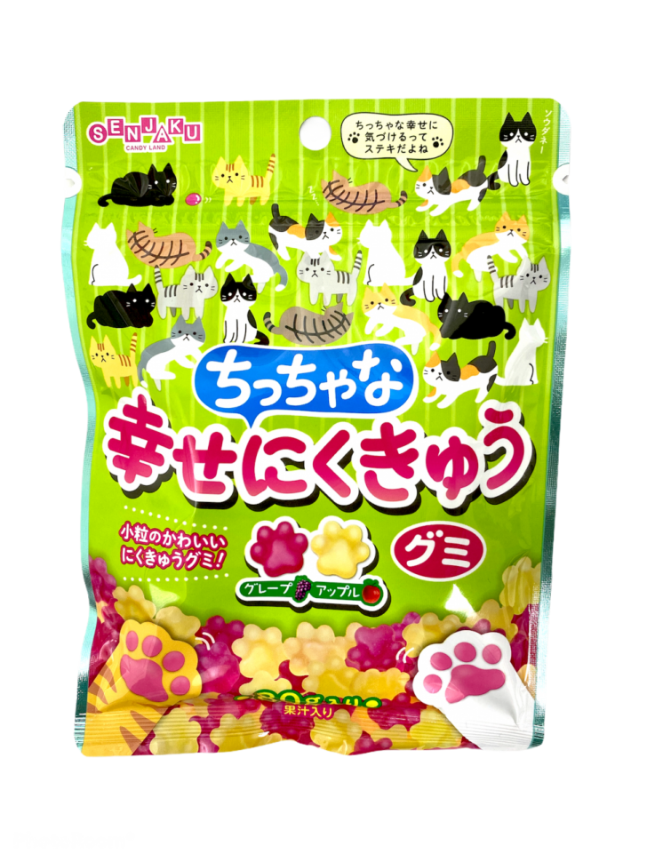Мармелад Сенжаку "Счастливые лапки" в форме лапок сл вкусом яблоко/виноград Senjaku, 70г Япония