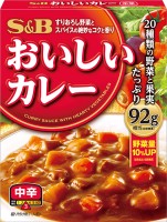Приправа &quot;Карри&quot; S&amp;B вкус Умами 22 вида овощей и фруктов Пикантная средне-острая, S&amp;B, (готовое блюдо)170 г Япония