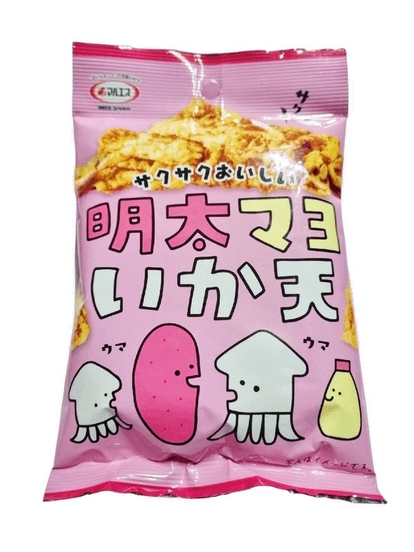 Сушеные кальмары Маруесу в кляре с японским майонезом и икрой трески Maruesu, 22 г, Япония