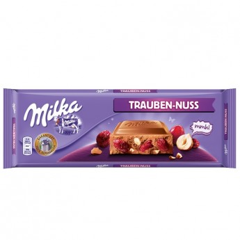 Шоколад Milka с изюмом и орехом, Австрия, 270г