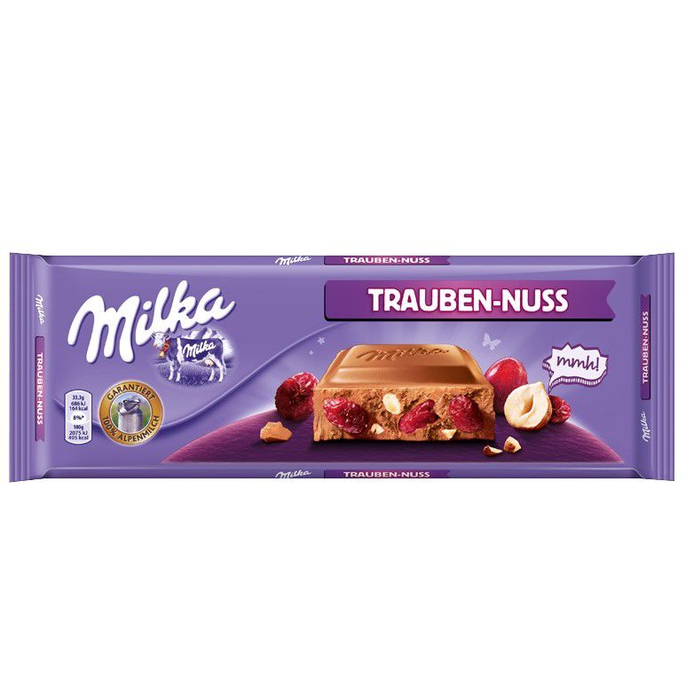Шоколад Milka с изюмом и орехом, Австрия, 270г