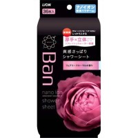 Дезодорант-антиперспирант LION нано-ионный для тела в форме салфеток Refresh Shower Sheets, цветочный аромат,36 шт 