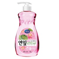 Жидкое средство для мытья посуды, овощей и фруктов Mukunghwa (антибактериальное) Лотос, 1л Корея