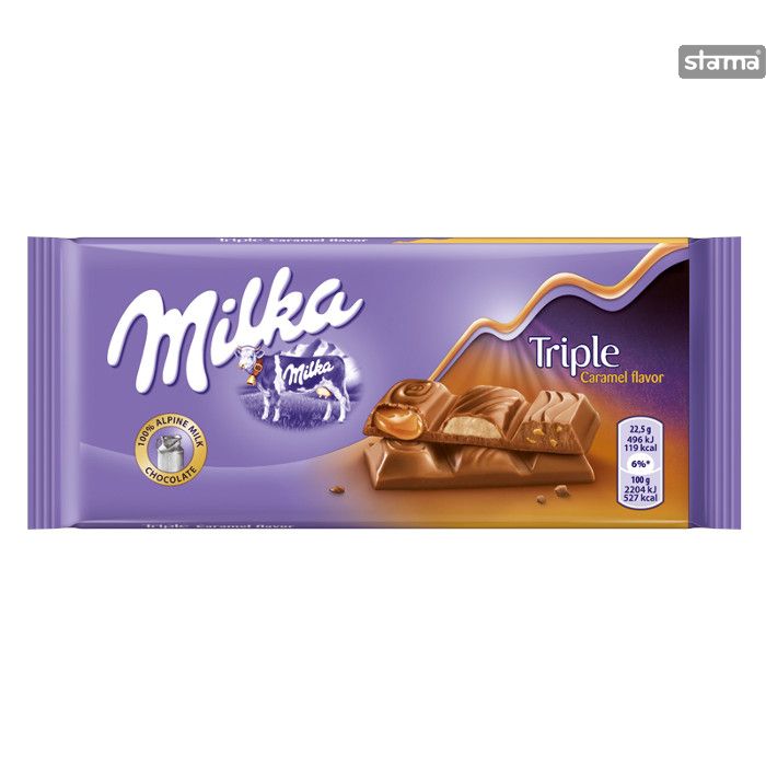 Шоколад Milka Тройная Карамель, 90г
