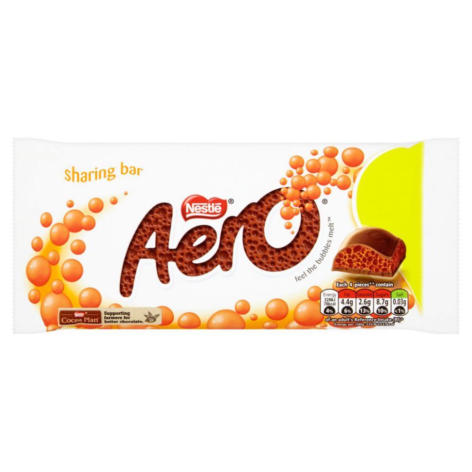 Шоколад Nestle Aero апельсин, 100г, Великобритания