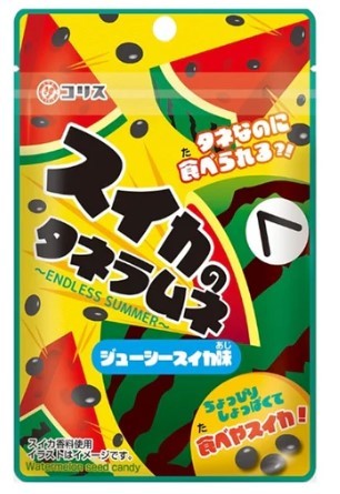 Арбузные косточки со вкусом арбузного рамунэ (жевательная конфета) Корис Coris, 28 г, Япония