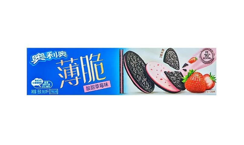Печенье Oreo кисло-сладкая клубника с кремом Орео, 97 г, Китай