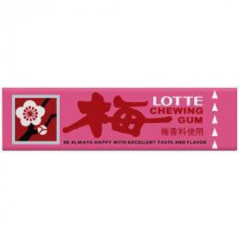 Жевательная резинка Умэ Lotte, со вкусом японской сливы, 9 пластиков