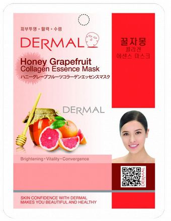 Коллагеновая маска Honey Grapefruit Collagen Essence Mask с мёдом и грейпфрутом, Корея, 23г