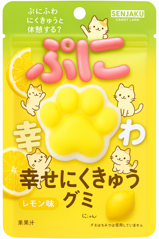 Мармелад SENJAKU лимон "Счастливые лапки", Япония, 30гр