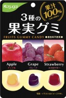 Мармелад Kasugai фруктовое ассорти (яблоко, виноград, клубника), 53г, Япония