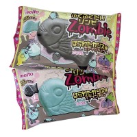 Вафельное печенье "Тайяки" Зомби с черникой Meito, Япония, 16,5г