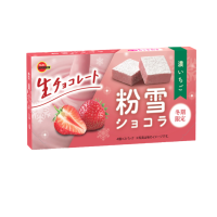 Мягкий шоколад Bourbon с клубничным ганашем и снежной пудрой Rich Strawberry, 45г Япония