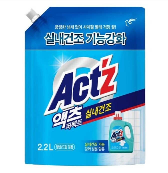 Концентрированный гель "Act'z" PIGEON для стирки белья для машин с вертикальной и горизонтальной загрузкой (для сушки в помещении) 2,2 л, мягкая упаковка с крышкой, Корея