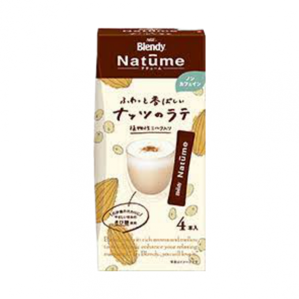 Ореховый латте Organic без кофе на соевом и миндальном молоке Blendy AGF, 52г Япония