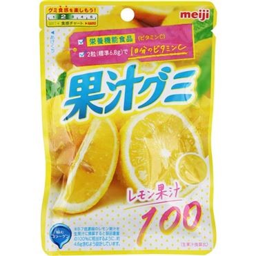 Мармелад Meiji лимонный с витамином С, 40 г, Япония