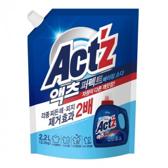 Концентрированный гель "Act'z" для стирки, для машин с вертикальной и горизонтальной загрузкой (для повседневных загрязнений) 2,2 л, Корея