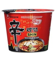 Лапша быстрого приготовления Нонгшим Шин Рамен Острая с говядиной, BIG BOWL (сушеная) (большой стакан) 114г Nongshim Корея