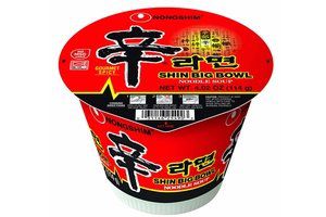 Лапша быстрого приготовления Нонгшим Шин Рамен Острая с говядиной, BIG BOWL (сушеная) (большой стакан) 114г Nongshim Корея