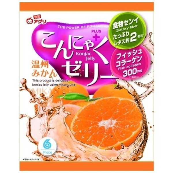 Желе конняку Yukiguni с натуральным соком японского Микана, 18г х 6шт Япония