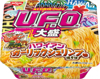 Пшеничная Якисоба "Омори Аджияки" с креветкой, чесноком и сливочным соевым соусом в гавайском стиле УФО UFO Nissin, 146 г, Япония