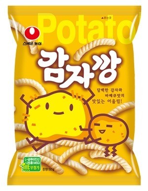 Картофельные снеки Ньокки с луком и петрушкой Nongshim, 55г Корея