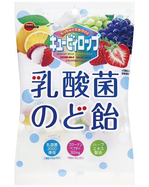 Карамель Bourbon фруктовое ассорти с молоком, 100г, Япония