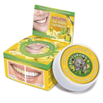Тайская травяная паста Thai Herbal Banana Toothpaste с экстрактом банана, 33г 