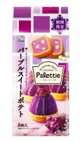 Десертное пирожное Палетти из сладкого фиолетового батата с каплями белого шоколада внутри Palettie Fujiya, 80 г, 8 шт, Япония