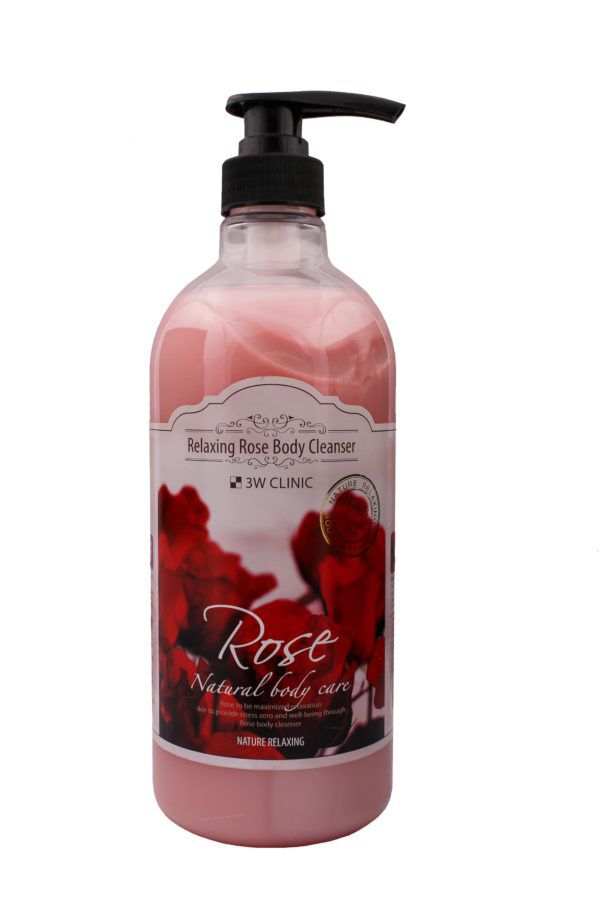 Гель для душа 3W Clinic Retaxing Rose Body Cleaner с розой, 1000мл, Корея