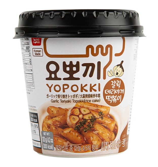 Рисовые Токпокки в чесночном соусе с терияки Young Poong Topokki, 120 г, Корея
