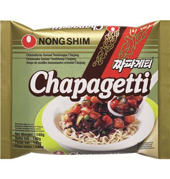 Лапша быстрого приготовления Нонгшим Чапагетти (сушеная) с мясным соусом Chapaghetti, 140г Nongshim, Корея