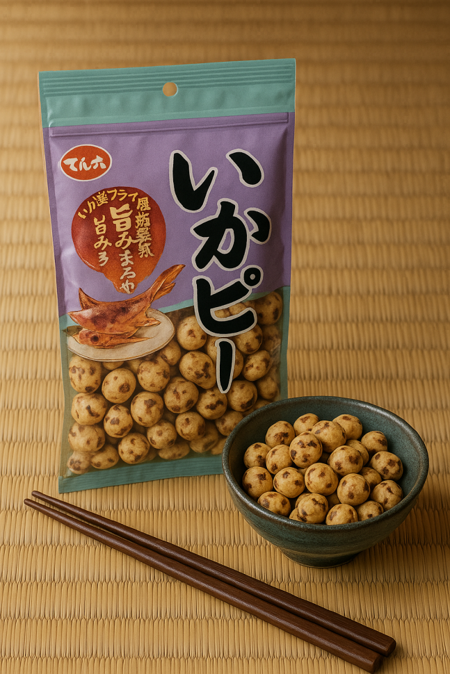 Арахис со стружкой кальмара Denroku, 82г Япония 