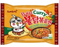 Лапша б/п рамен со вкусом острой курицы и карри Бульдак (Buldak Samyang), 140г Самянг, Корея