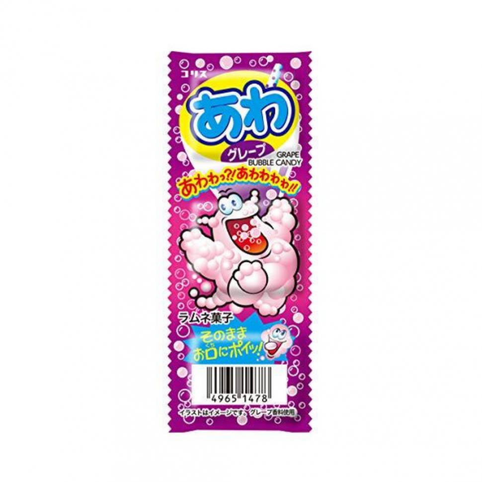 Шипучие конфеты со вкусом винограда Bubble Candy Cola Coris, 3шт. Япония