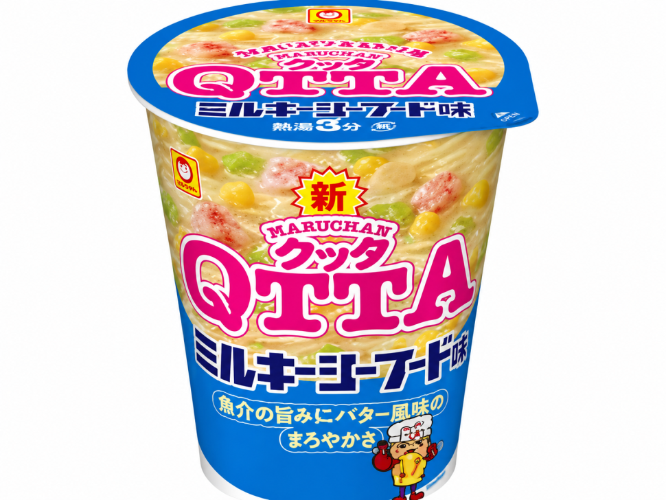 Лапша Maruchan QTTA Milky Seafood 77г — японская лапша с морепродуктами и молочным бульоном