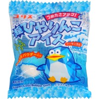 Суперохлаждающая жевательная резинка "Пингвин" - йогурт и газировка Корис Coris (с сыпучей текстурой), 12 г, Япония 