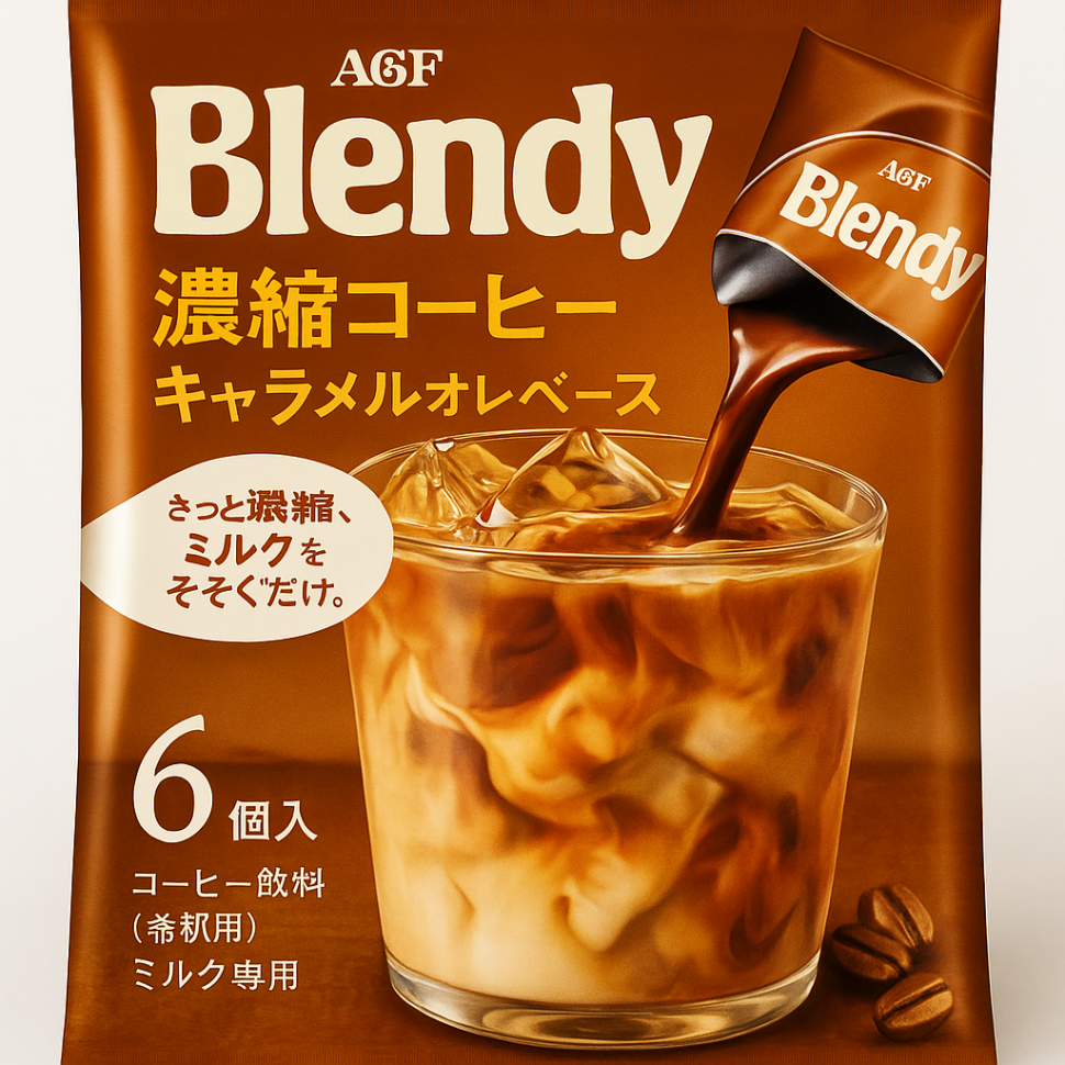 Кофе карамельный латте концентрированный, порционный, 6шт, Япония