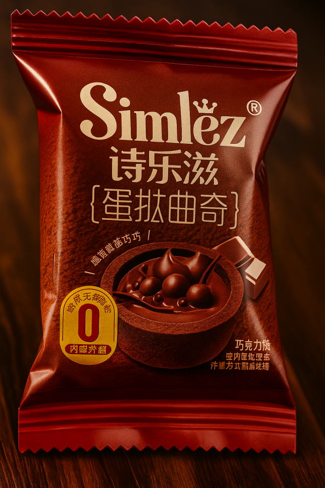 Мини-тарты SIMLEZ с шоколадной начинкой и хрустящими шариками, 80г